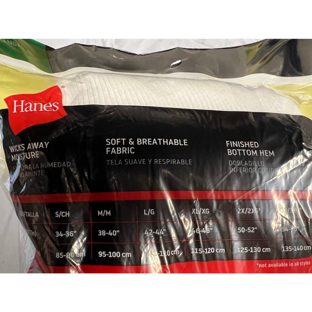 NEW Hanes 7 Tagless Tanks Small 34-36 Finished Hem Moisture Wicking Breathable - Picture 6 of 8